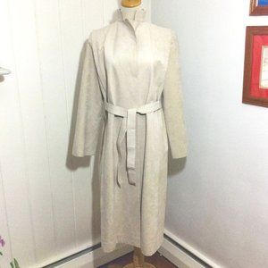 Vintage A Trigere Ultrasuede Fully Lined Trench Coat